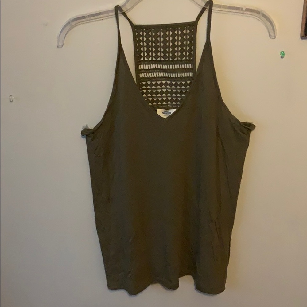 Spaghetti strap green shirt